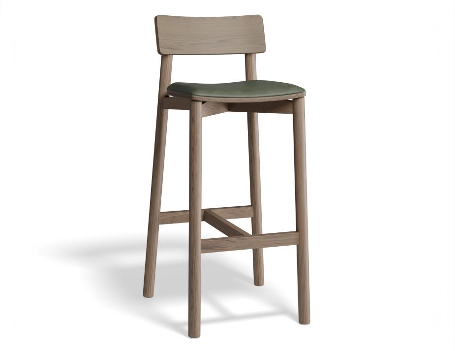 P 1 Andi Barstool Pad Walnut Greenpu