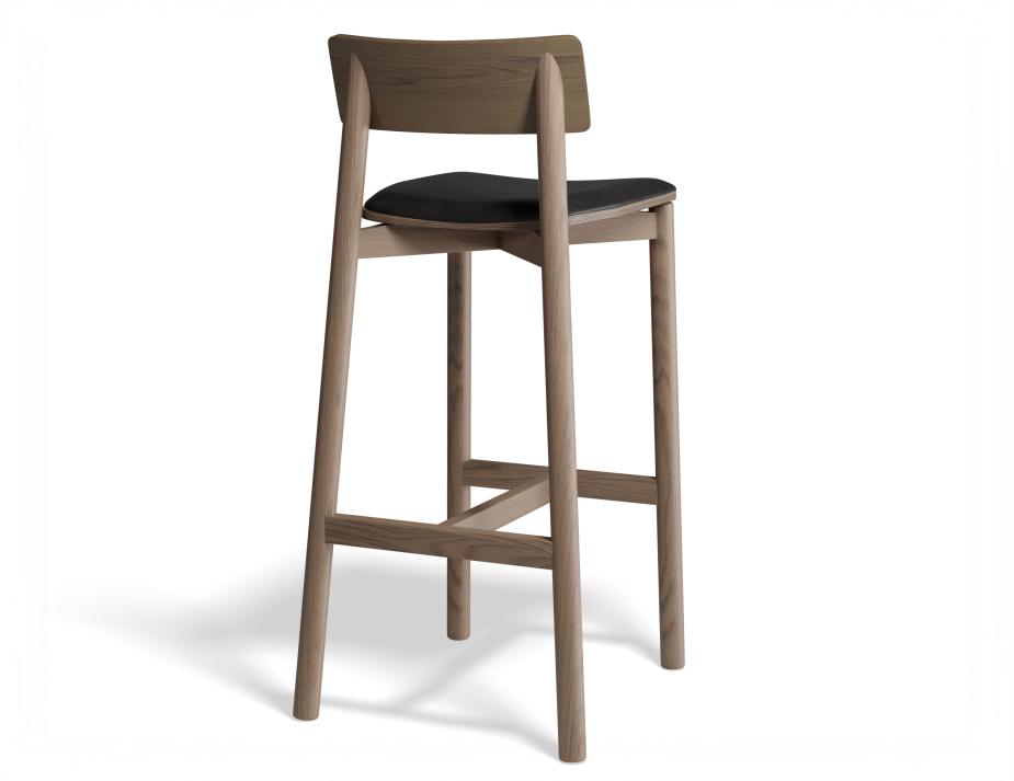 P 2 Andi Barstool Pad Walnut Blackpu