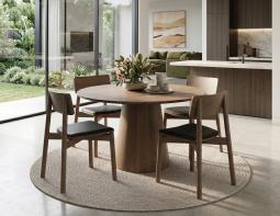 Walnut Large Round Dining Table