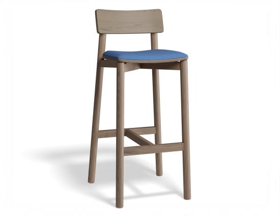 Andi Bar Stool - Walnut - Custom Upholstered