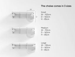 Monte Chaise Size Comparison