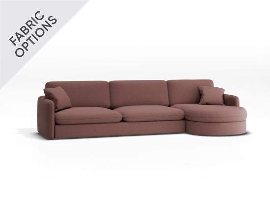 Monte Sofa with Right Chaise - 4 Seater - Custom Upholstered
