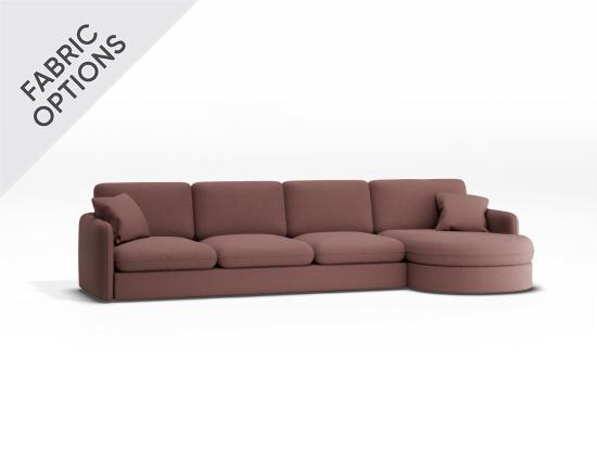 Monte Sofa with Right Chaise - 5 Seater - Custom Upholstered