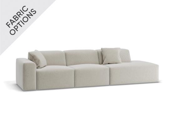 Monaco Sofa - Config B with Right Open End - Custom Upholstered