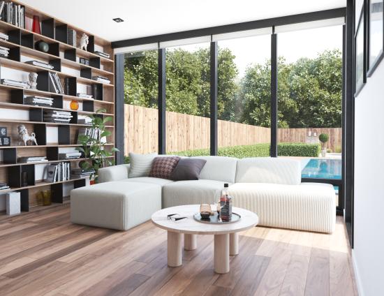 Monaco Sofa - Config C with Right Chaise - Custom Upholstered