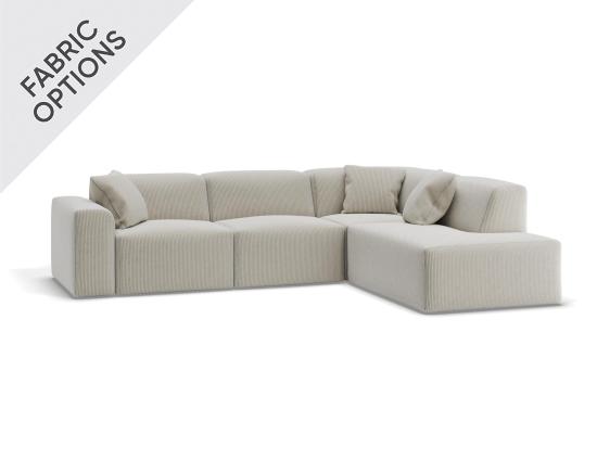 Monaco Sofa - Config E with Right Open End - Custom Upholstered