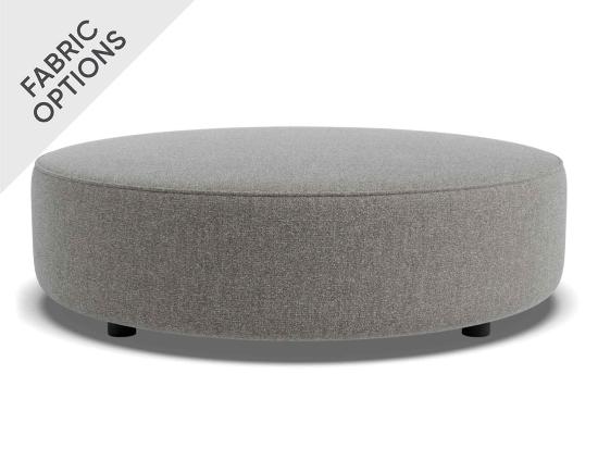 Lune Round Ottoman 100cm - Custom Upholstered