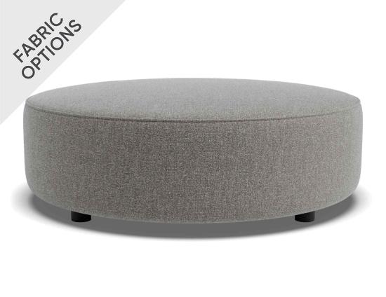 Lune Round Ottoman 90cm - Custom Upholstered