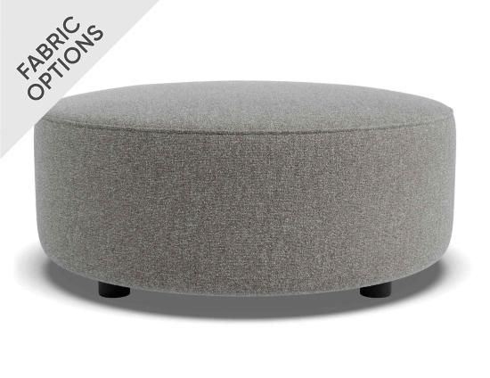 Lune Round Ottoman 70cm - Custom Upholstered