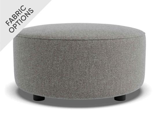 Lune Round Ottoman 60cm - Custom Upholstered