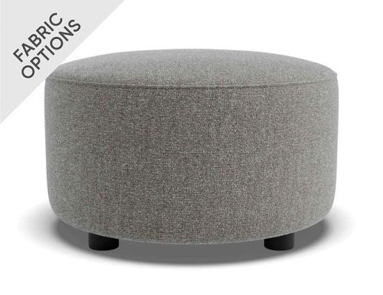 Lune Round Ottoman 50cm - Custom Upholstered