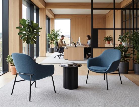 Core Lounge Chair - 4 Post Base - Blue