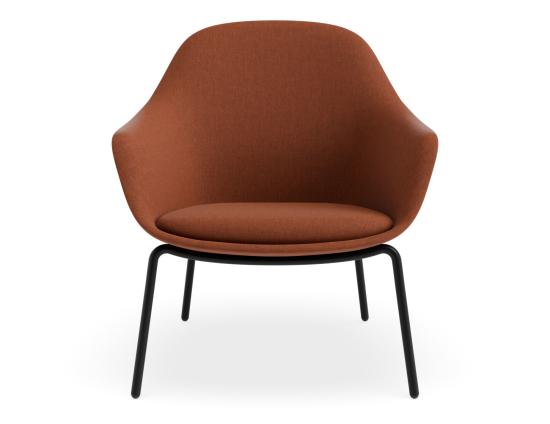 Core Lounge Chair - 4 Post Base - Terracotta Brown