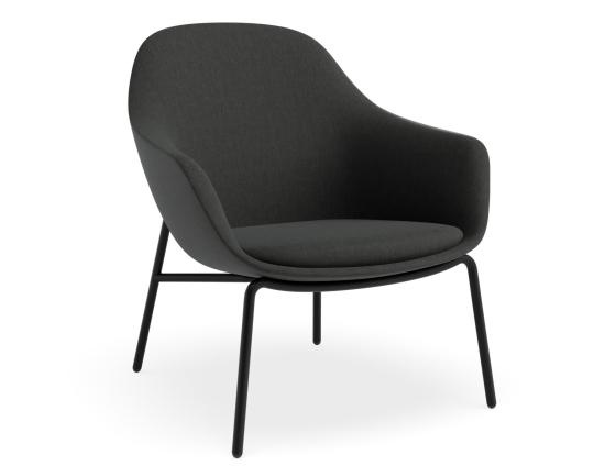 Core Lounge Chair - 4 Post Base - Dark Grey