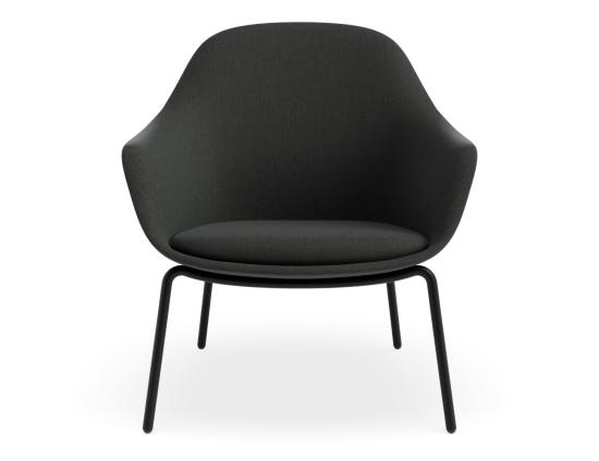 Core Lounge Chair - 4 Post Base - Dark Grey