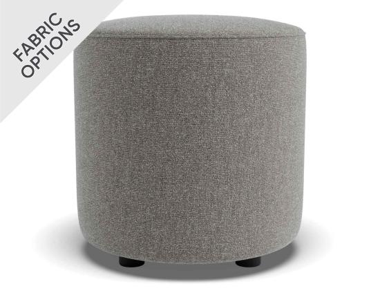 Lune Round Drum Ottoman 45cm - Custom Upholstered