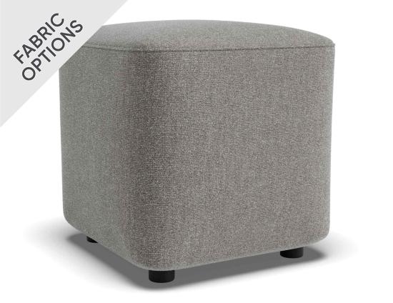 Lune Square Drum Ottoman 45cm - Custom Upholstered