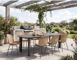 Charcoal Vela Dining Table