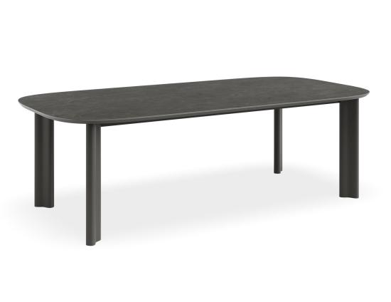 Vela Dining Table 240cm - Outdoor - Charcoal - Basalt Ceramic Top