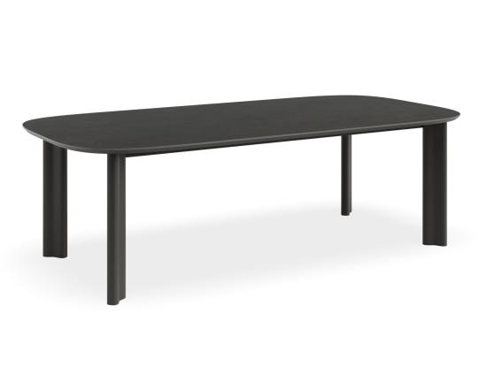 Vela Dining Table 240cm - Outdoor - Charcoal - Basalt Ceramic Top