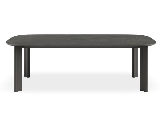 Vela Dining Table 240cm - Outdoor - Charcoal - Basalt Ceramic Top