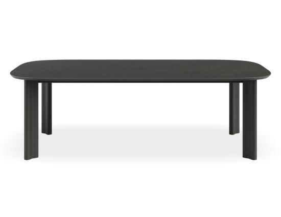 Vela Dining Table 240cm - Outdoor - Charcoal - Basalt Ceramic Top
