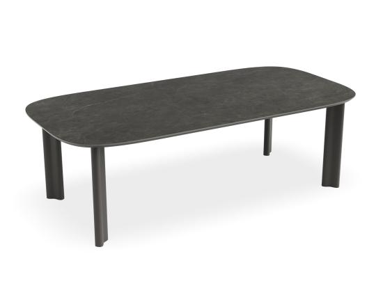 Vela Dining Table 240cm - Outdoor - Charcoal - Basalt Ceramic Top