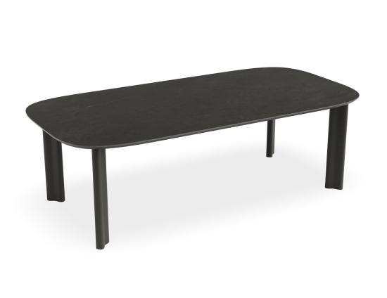 Vela Dining Table 240cm - Outdoor - Charcoal - Basalt Ceramic Top