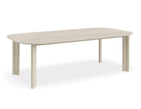 Vela Dining Table 240cm - Outdoor - Latte - Dune Ceramic Top