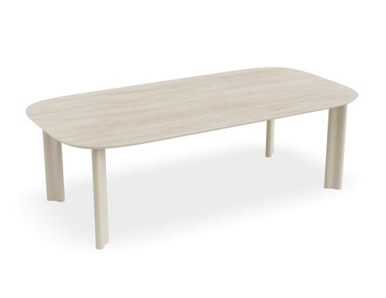 Vela Dining Table 240cm - Outdoor - Latte - Dune Ceramic Top