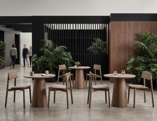 Circa Cafe Table - Round - Autumn Walnut - 70cm