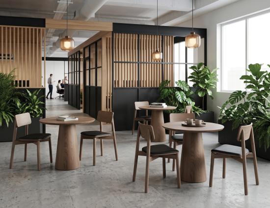 Circa Cafe Table - Round - Autumn Walnut - 70cm