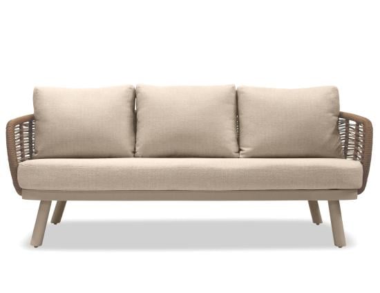 Sorrento 3 Seater Sofa - Outdoor - Latte
