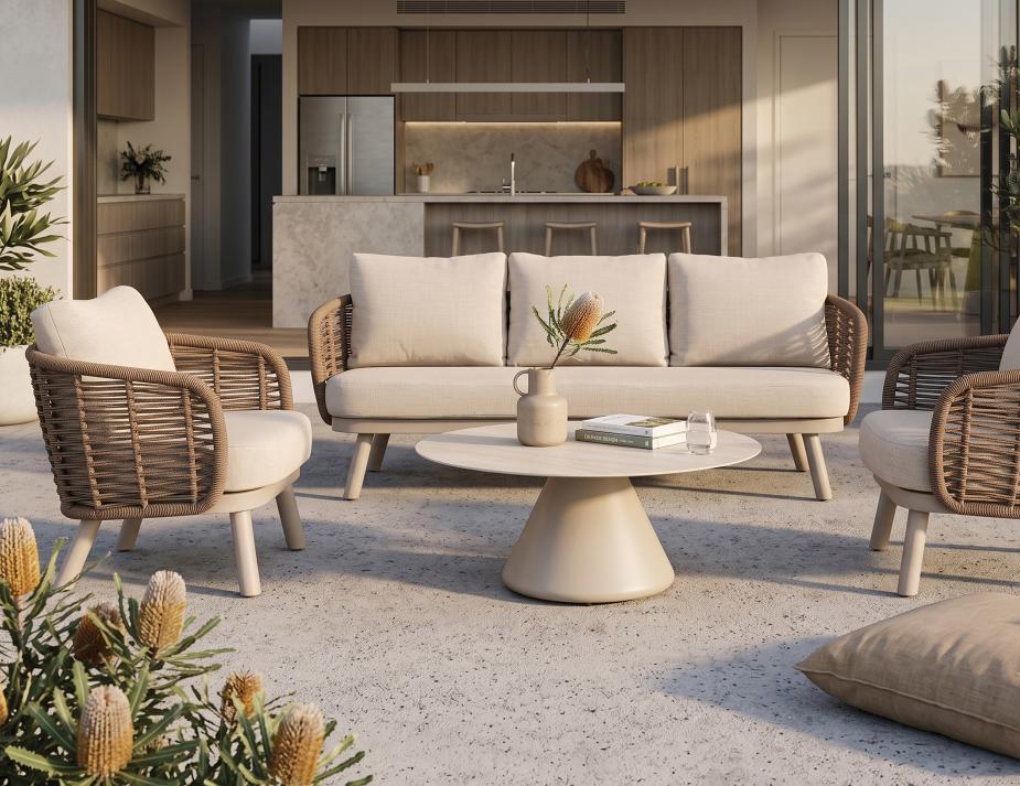 Sofa With Outdoor Coffee Table