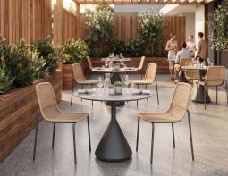Kora 90 Charcoal Ceramic In Restauarant