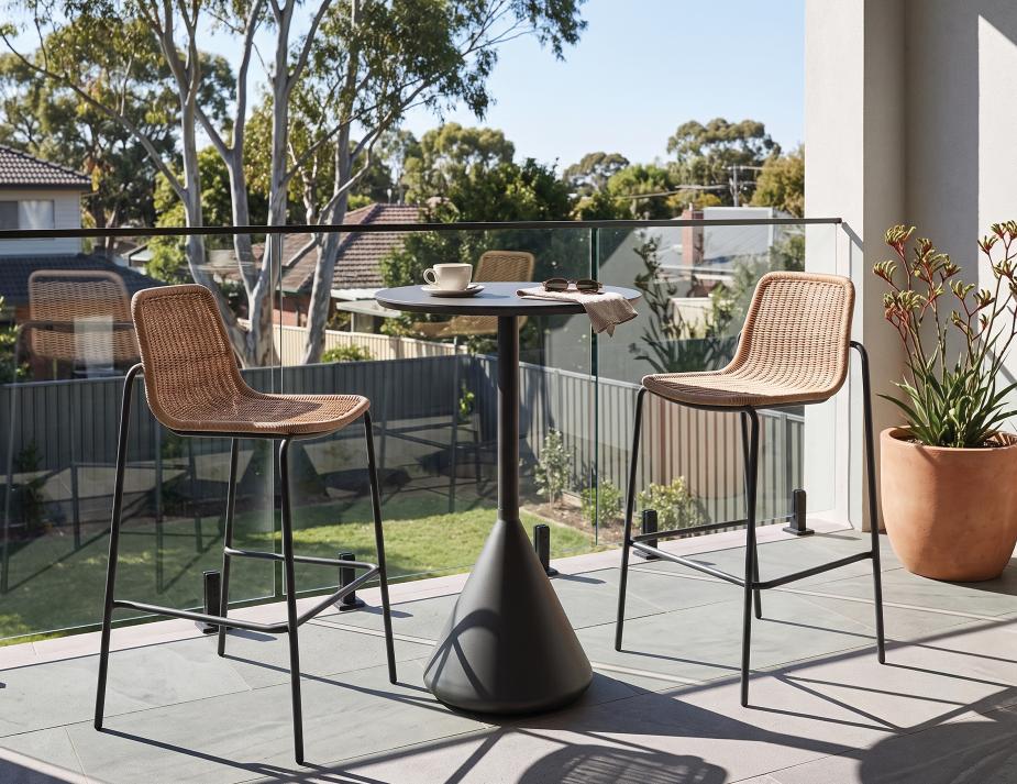 Bar Stools On A Balcont