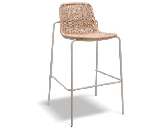 Cenote Rattan Bar Stool - Outdoor - Latte