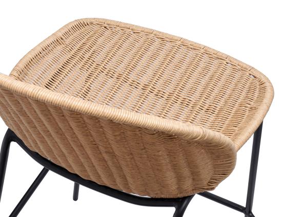 Sombra Rattan Bar Stool - Outdoor - Black