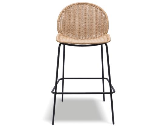 Sombra Rattan Bar Stool - Outdoor - Black