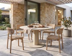 Maya Outdoor Chairs With Orb Table