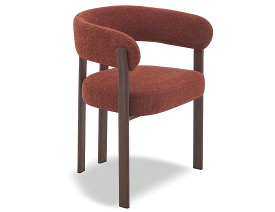 Nodus Armchair - Walnut - Terracotta
