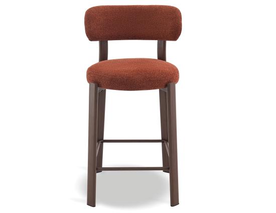 Nodus Counter Stool - Walnut - Terracotta