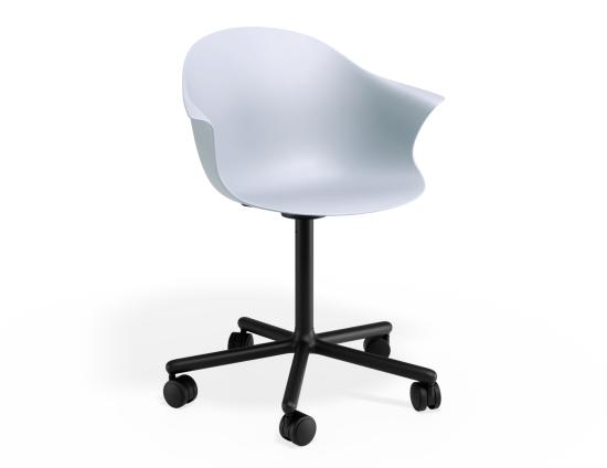 Pebble Shell Seat Swivel Armchair with Castors