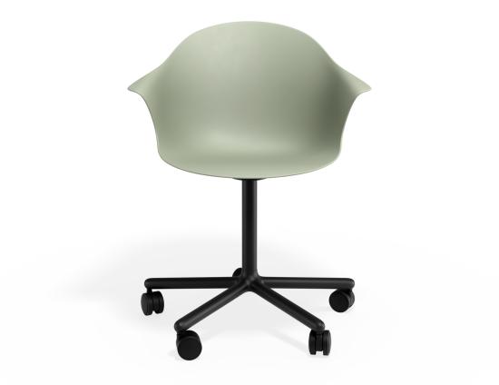 Pebble Shell Seat Swivel Armchair with Castors