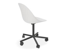 White Swivel Castor Pebble Back