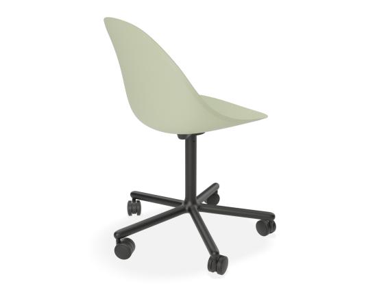 Pebble Shell Seat Swivel Chair with Castors