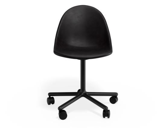 Pebble Upholstered Vintage Seat Swivel Chair with Castors
