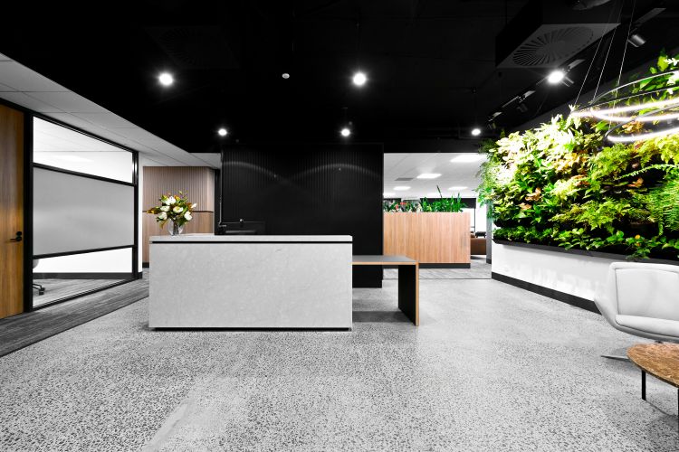 A reception area