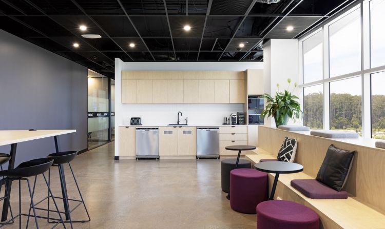 An office kitchen interior