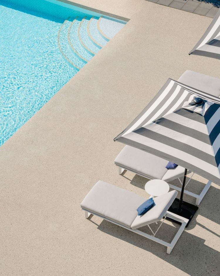 Outdoor pool area